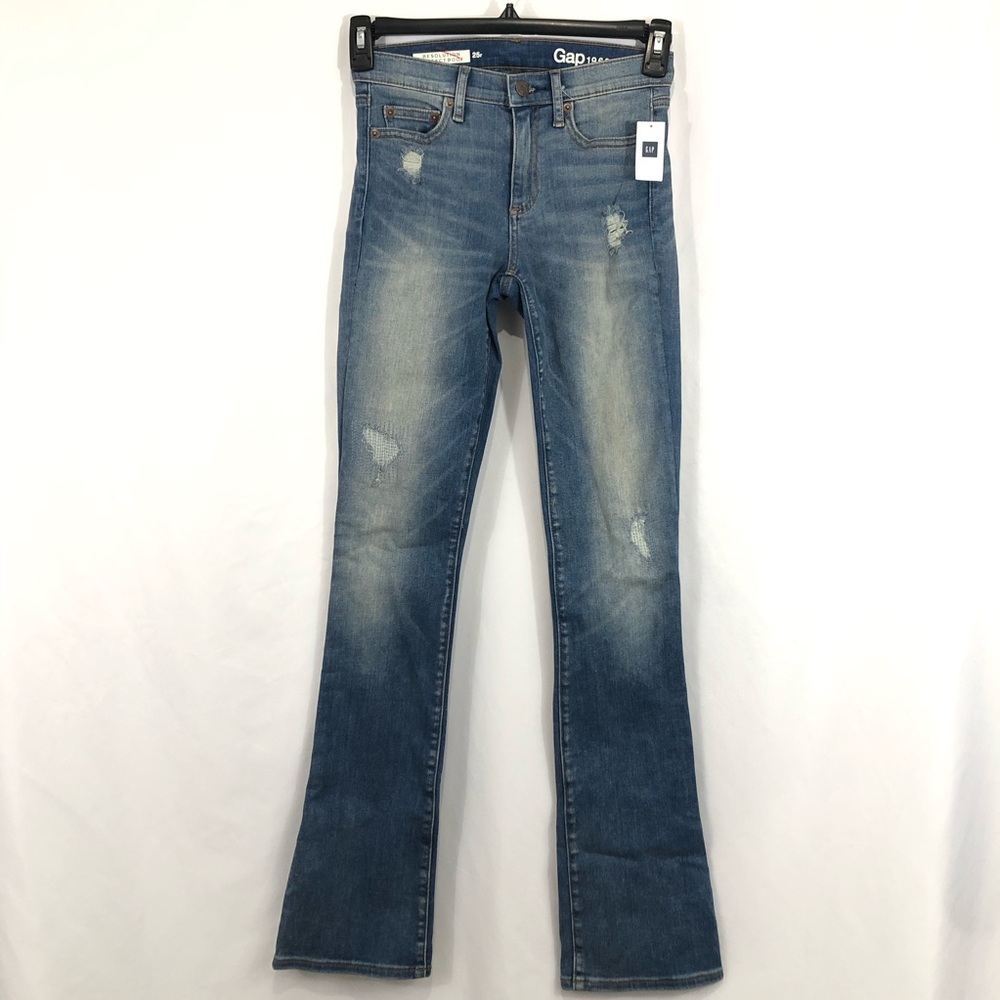 GAP NWT Resolution Perfect Boot Distressed Jeans